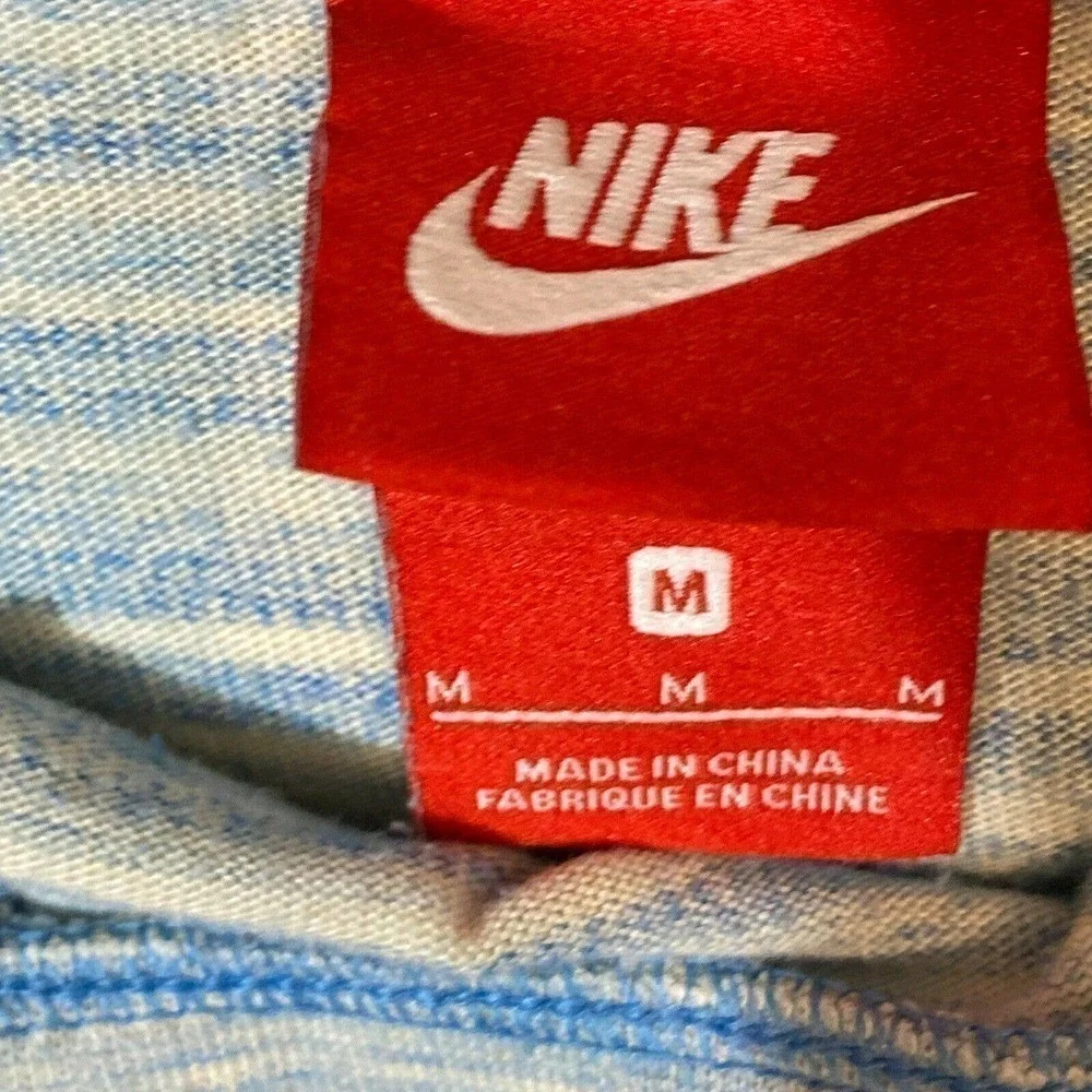 Nike Size Medium Sweatshirt Hoodie Women Heather Blue Gray  Long Sleeve Pullover